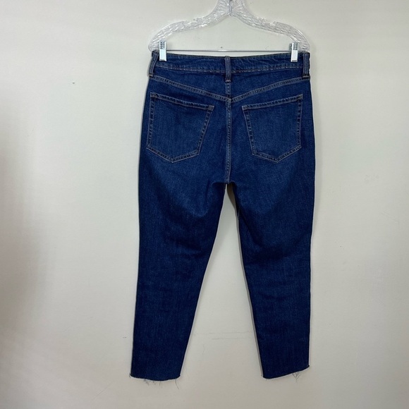 Old Navy sz 10 jeans straight leg with a raw hemline. Med navy - Picture 3 of 13